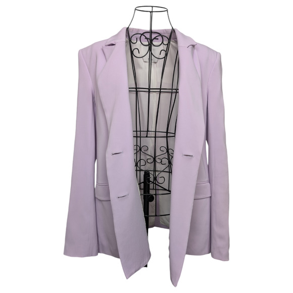 Tibi Steward Lavender Light Purple Oversized Double Breasted Crepe Blazer 4 - Picture 13 of 13